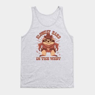 Funny Sloth Cowboy Tank Top